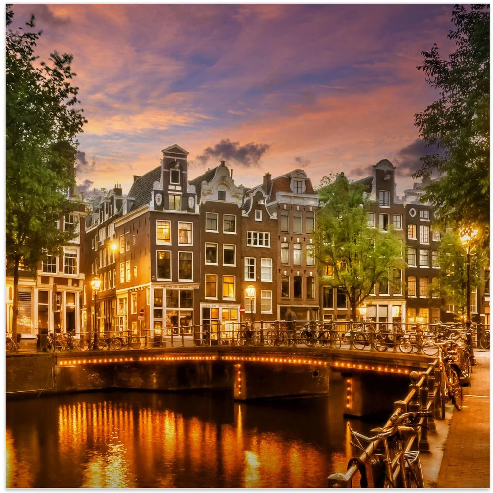 Wall art AMSTERDAM Idyllic impression from Singel - Image 3
