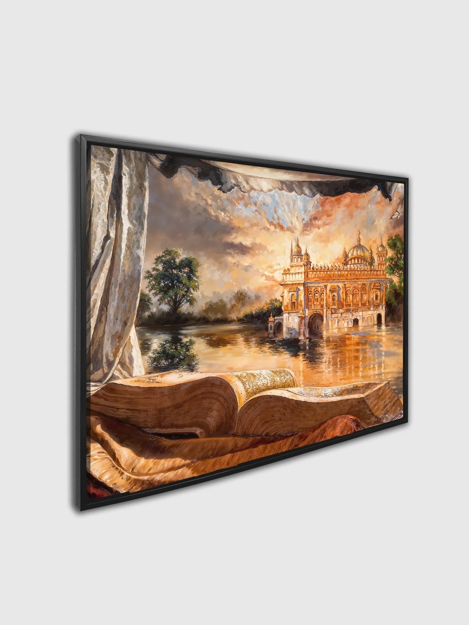 Wall Art -Ancient Golden Temple- Spiritual Wall Decor - Image 5