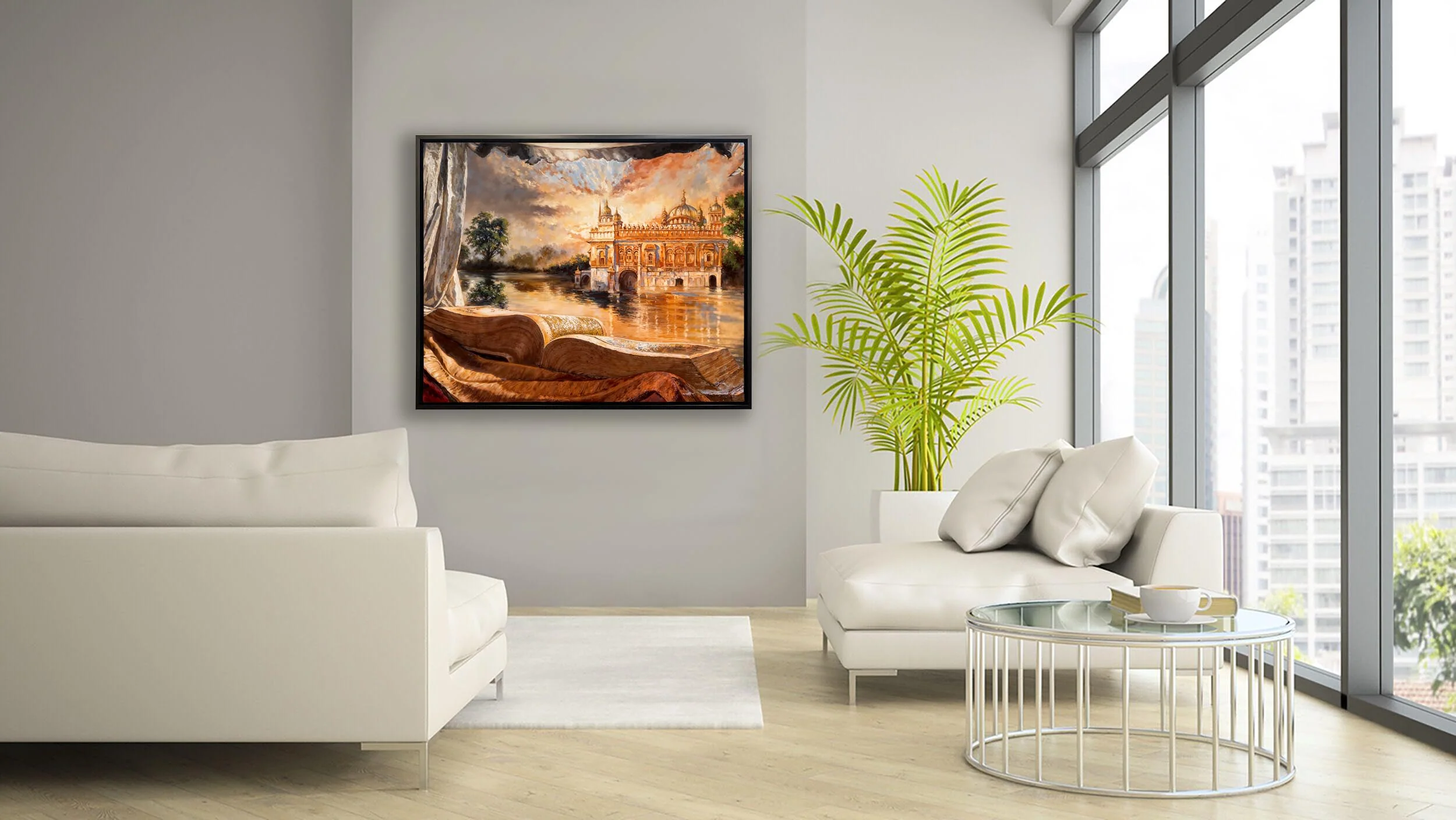Wall Art -Ancient Golden Temple- Spiritual Wall Decor - Image 6