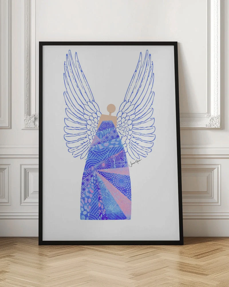 Wall art Angel in Blue Canvas Print - Image 5