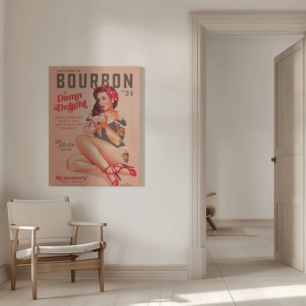 Wall art Babes of Bourbon Vol 22 Vintage Pinup Girl Drinking A Cocktail - Image 6