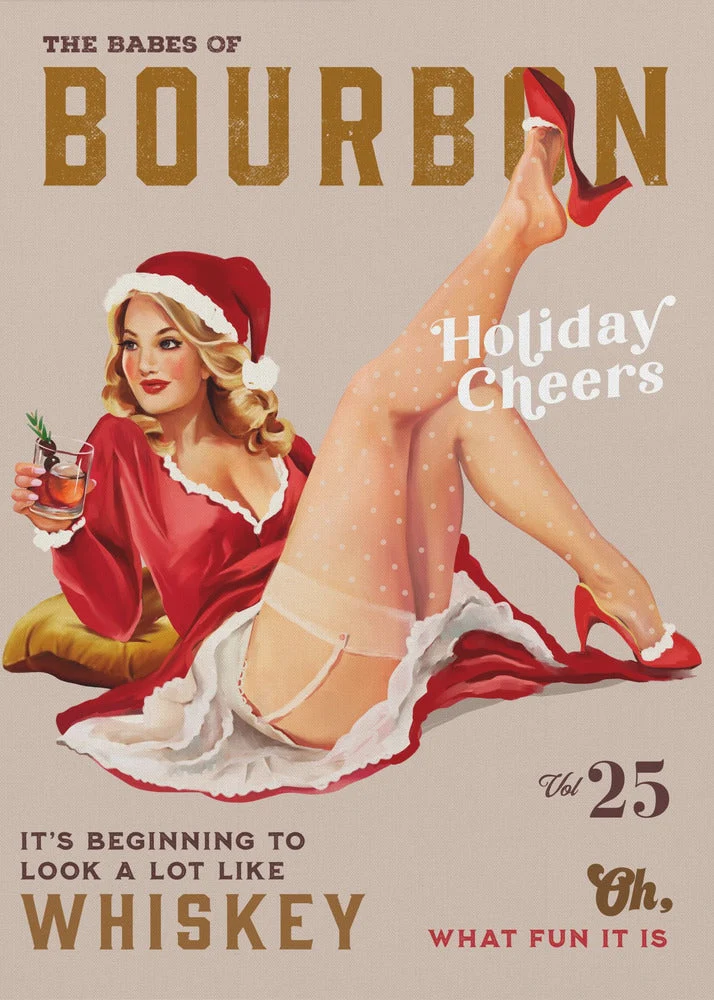 Wall art Babes of Bourbon Vol 25 Holiday Cheer Christmas Pinup - Image 7