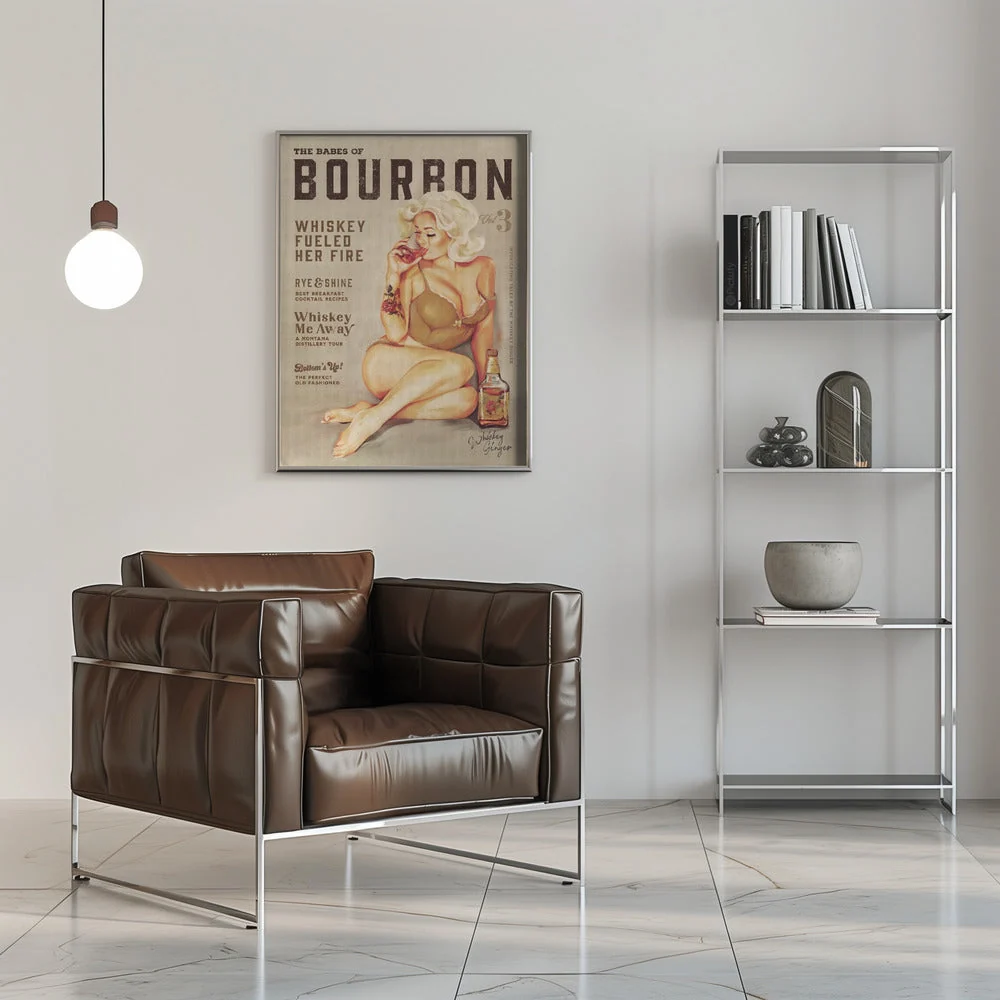 Wall art Babes of Bourbon Vol 3 Sexy Vintage Pin Up Girl Drinking Whiskey - Image 10