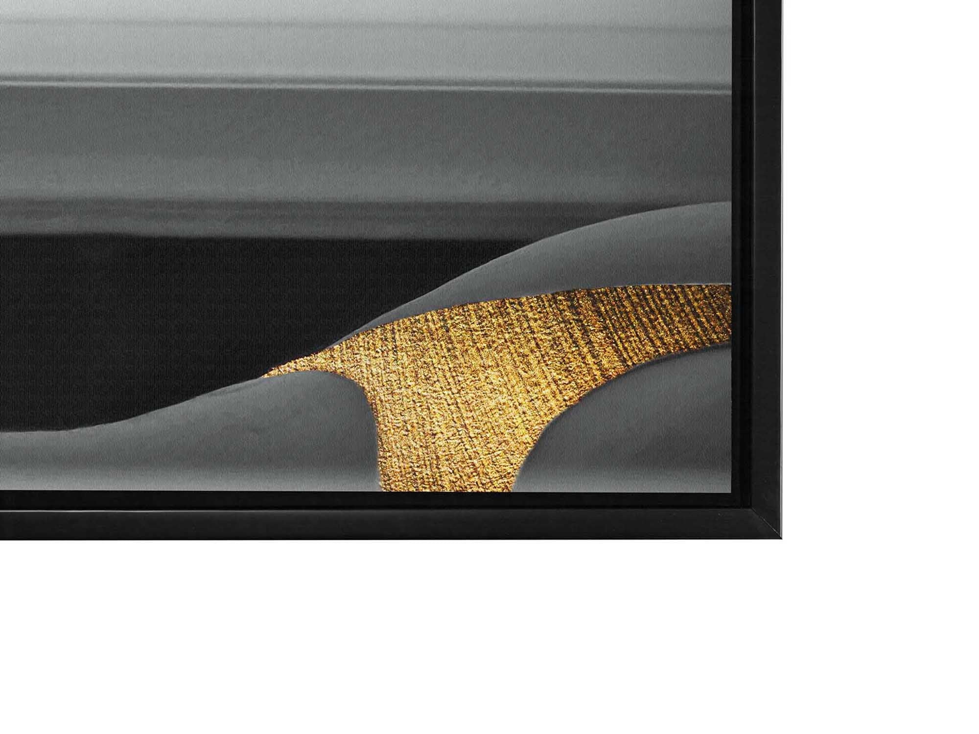 Wall Art Black and Gold Curves Canvas - Fine Art - - Image 6