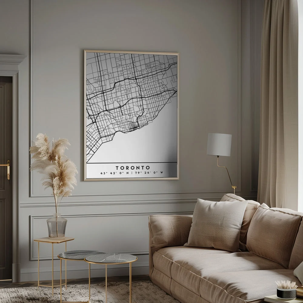 Wall art Black Maps 89 Canvas Wall Art - Image 12