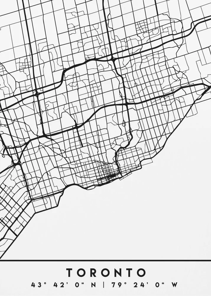 Wall art Black Maps 89 Canvas Wall Art - Image 2