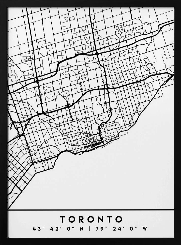 Wall art Black Maps 89 Canvas Wall Art - Image 3