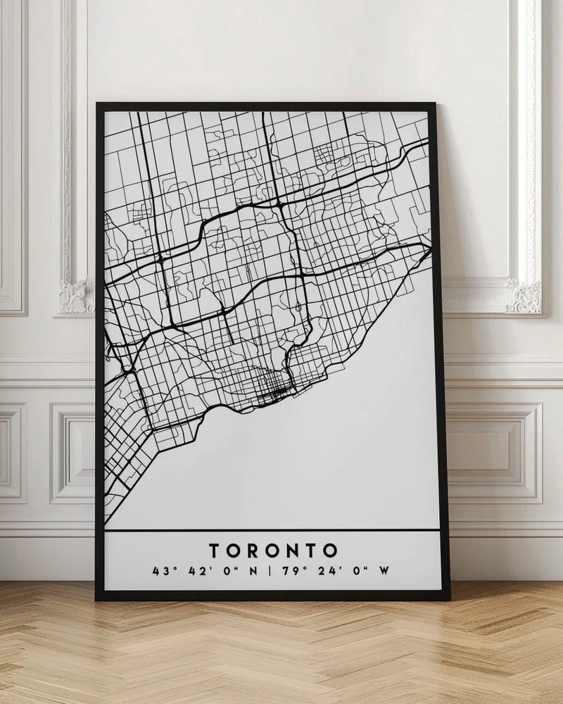 Wall art Black Maps 89 Canvas Wall Art - Image 4