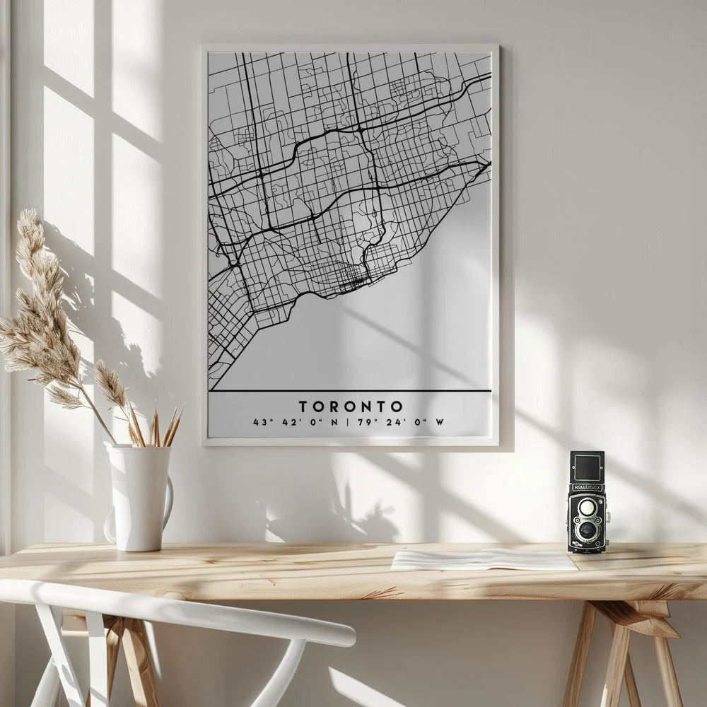 Wall art Black Maps 89 Canvas Wall Art - Image 6
