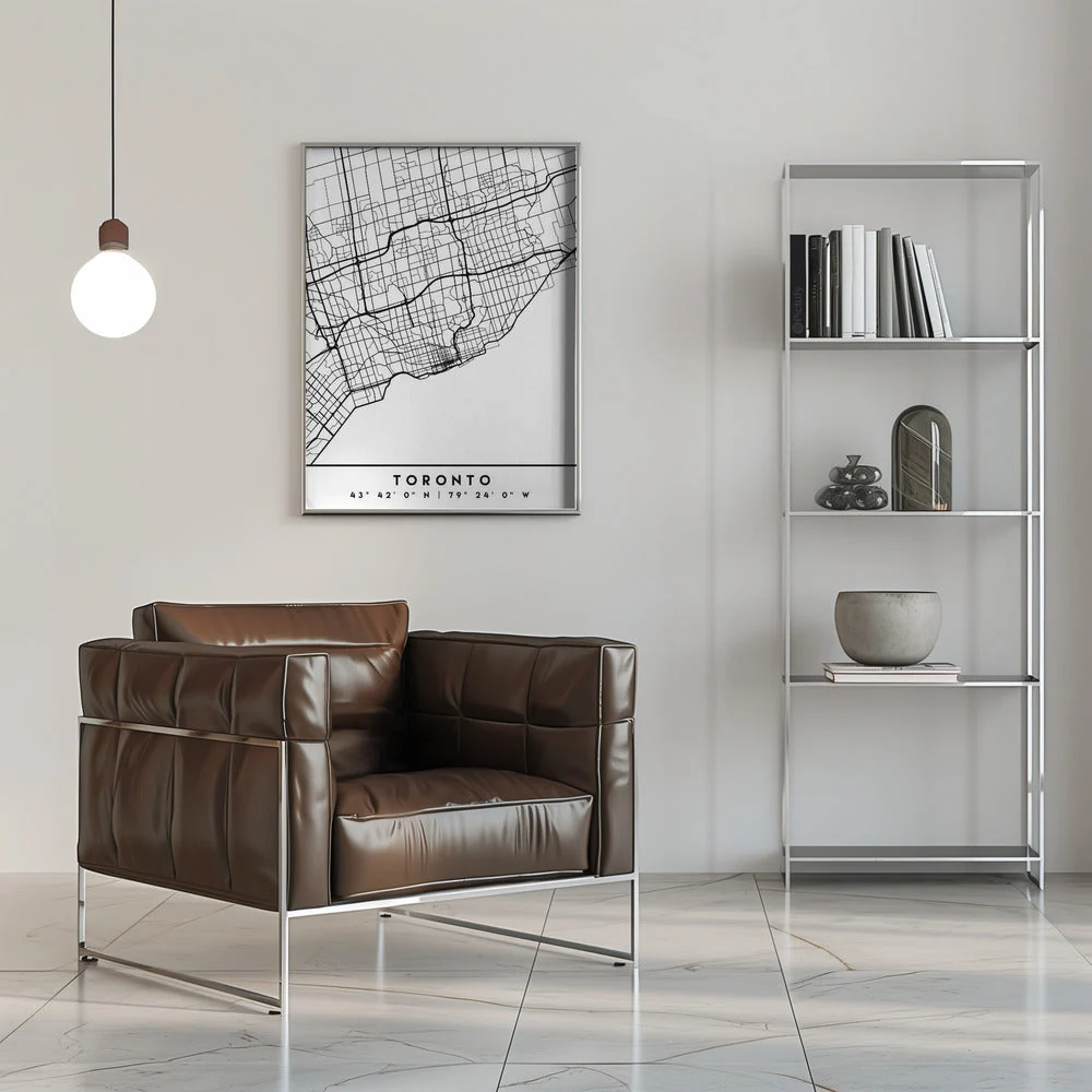 Wall art Black Maps 89 Canvas Wall Art - Image 8