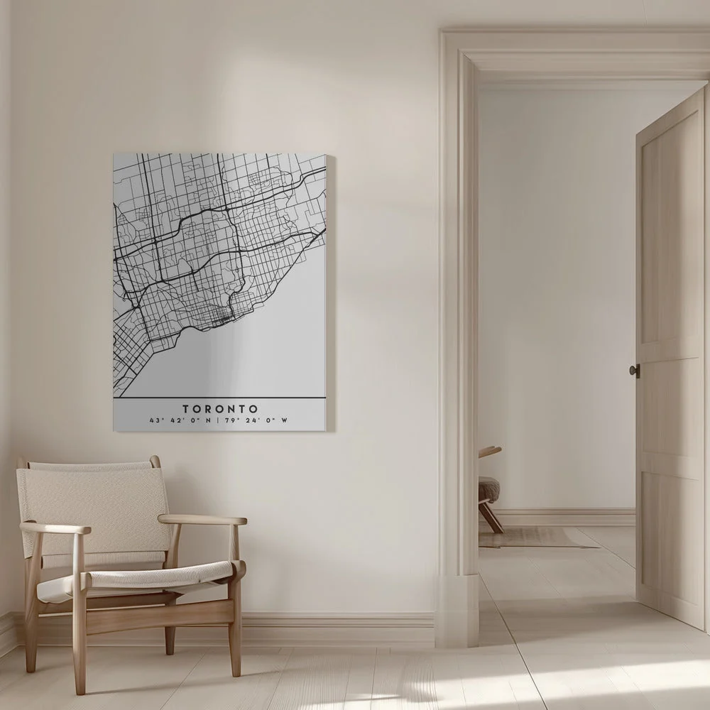 Wall art Black Maps 89 Canvas Wall Art - Image 9