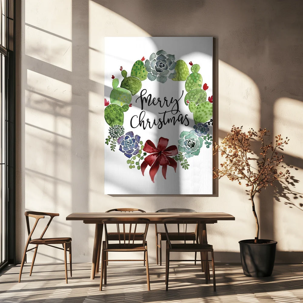 Wall art Cacti and succulent merry Christmas wreath - Image 5