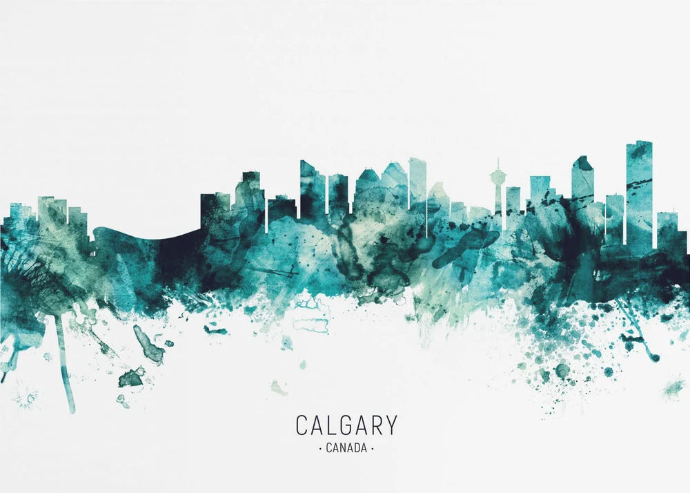 Wall art Calgary Canada Skyline - Image 4