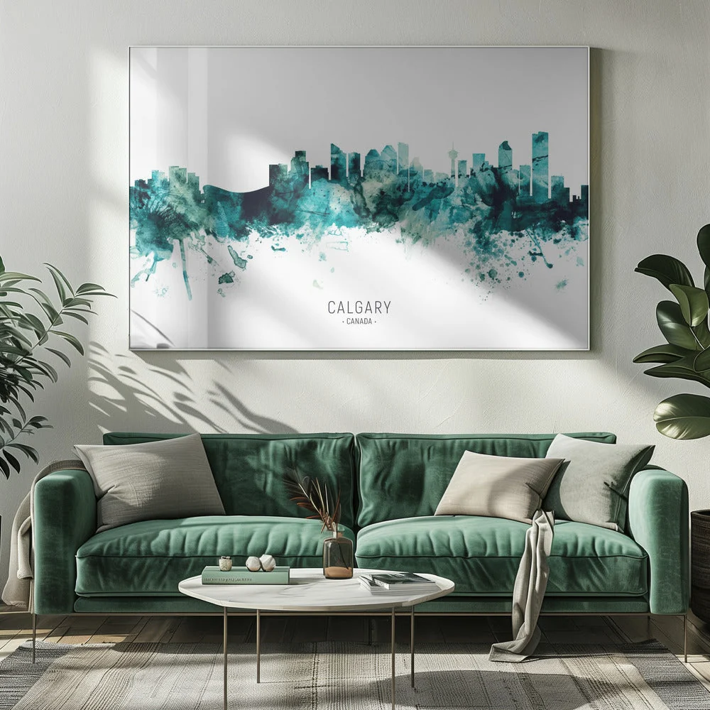 Wall art Calgary Canada Skyline - Image 7