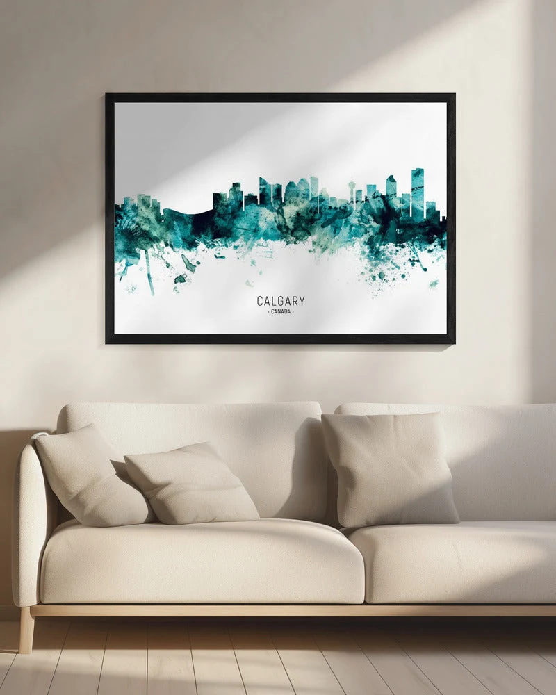 Wall art Calgary Canada Skyline - Image 8