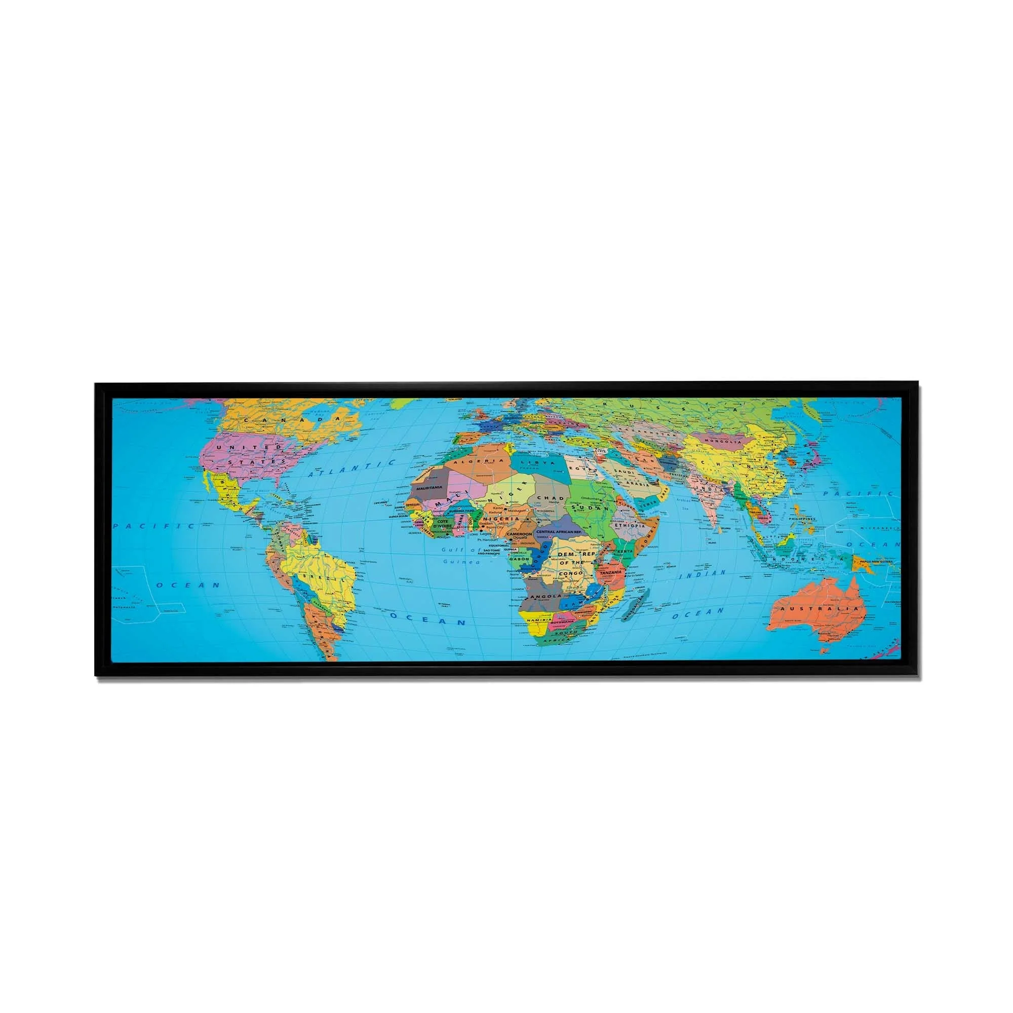 Wall Art -Canvas World Map 72" x 24" - Image 4