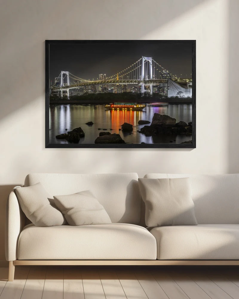 Wall art Charming Rainbow Bridge with Tokyo Skyline in the evening - Panorama - Image 8