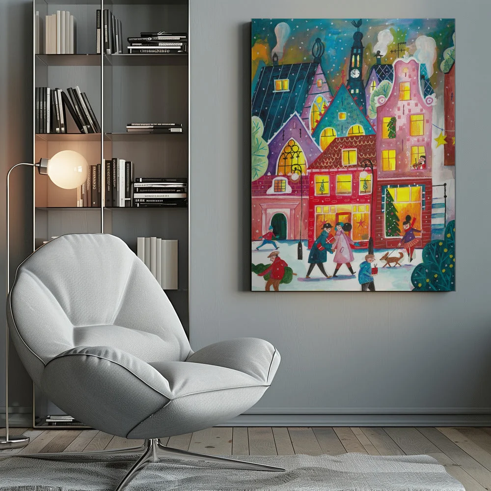 Wall art Christmas in Amsterdam Canvas Print - Image 10