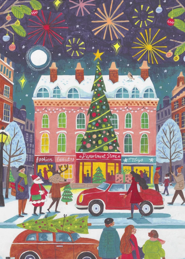 Wall art Christmas in the City Canvas Print - Image 2