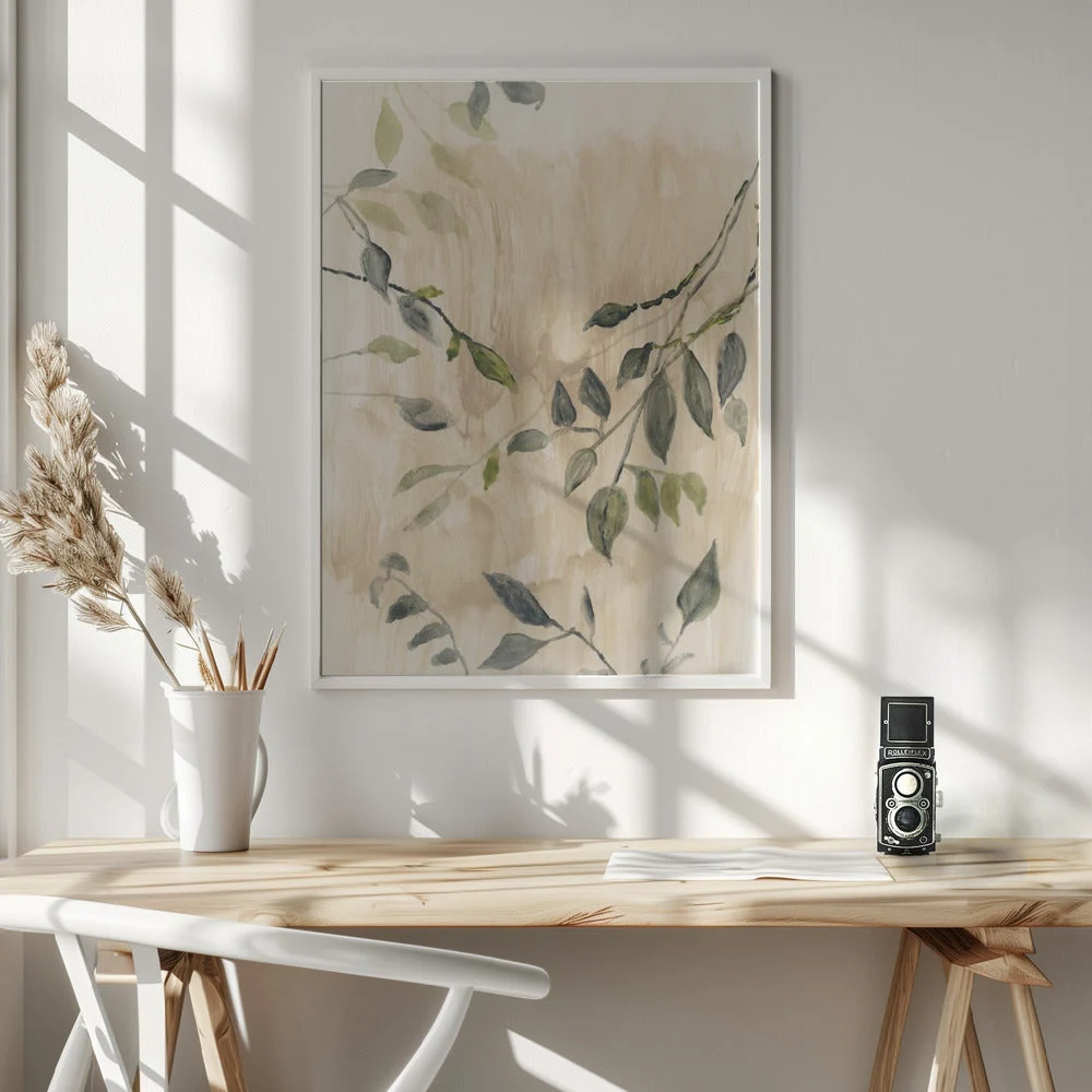 Wall art Colour Washed Leaves No1 - Image 6