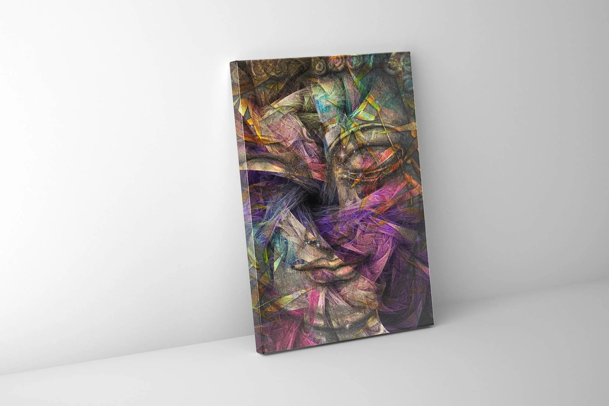 Wall Art Dimensional Buddha -Fine Art Canvas - Image 2