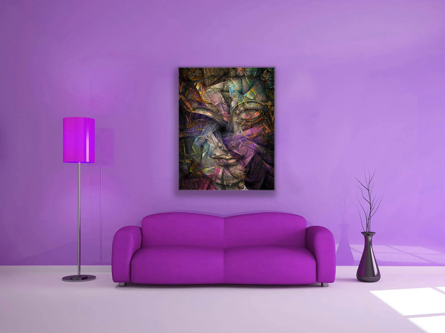 Wall Art Dimensional Buddha -Fine Art Canvas - Image 3