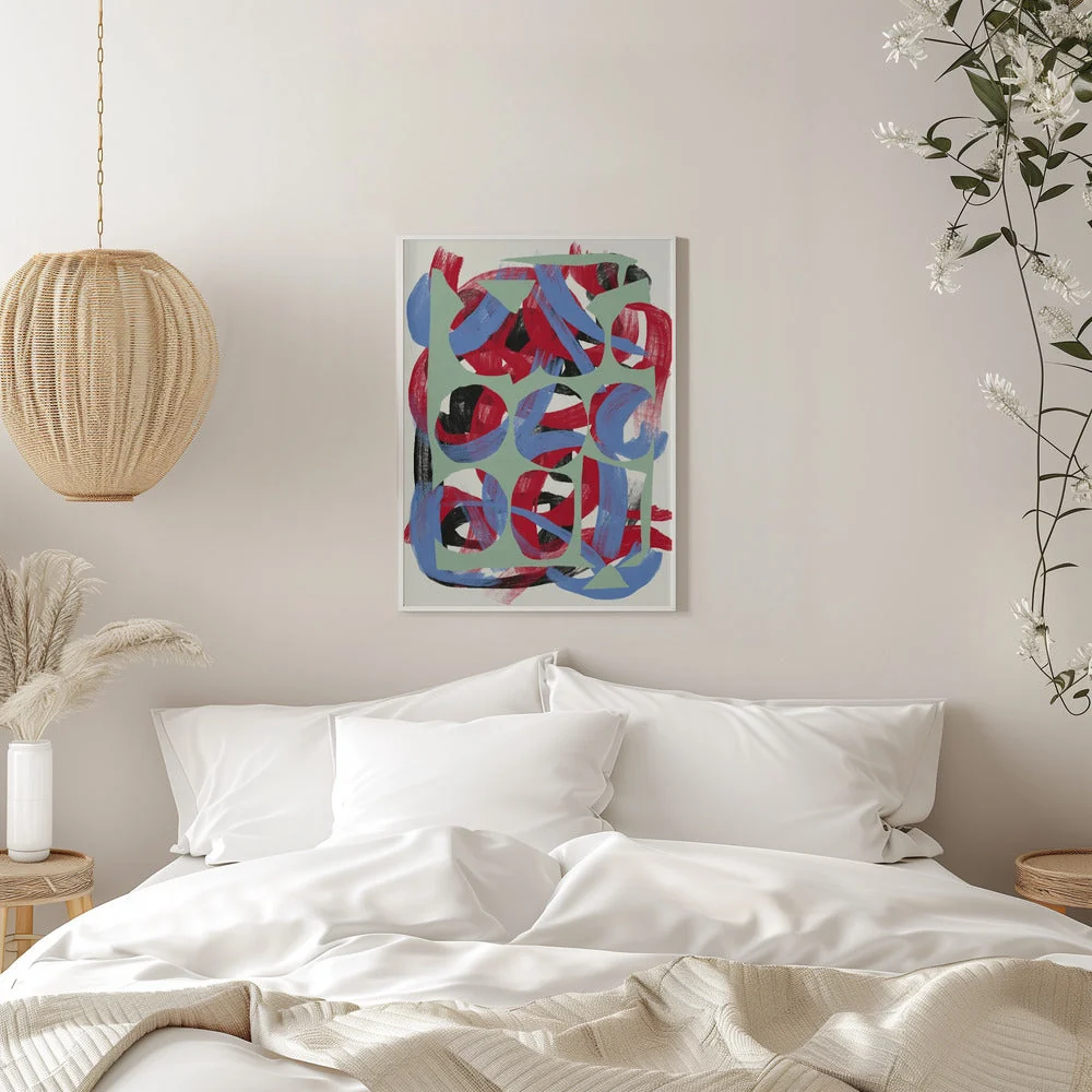 Wall art Dry directional strokes abstract 03 - Image 11
