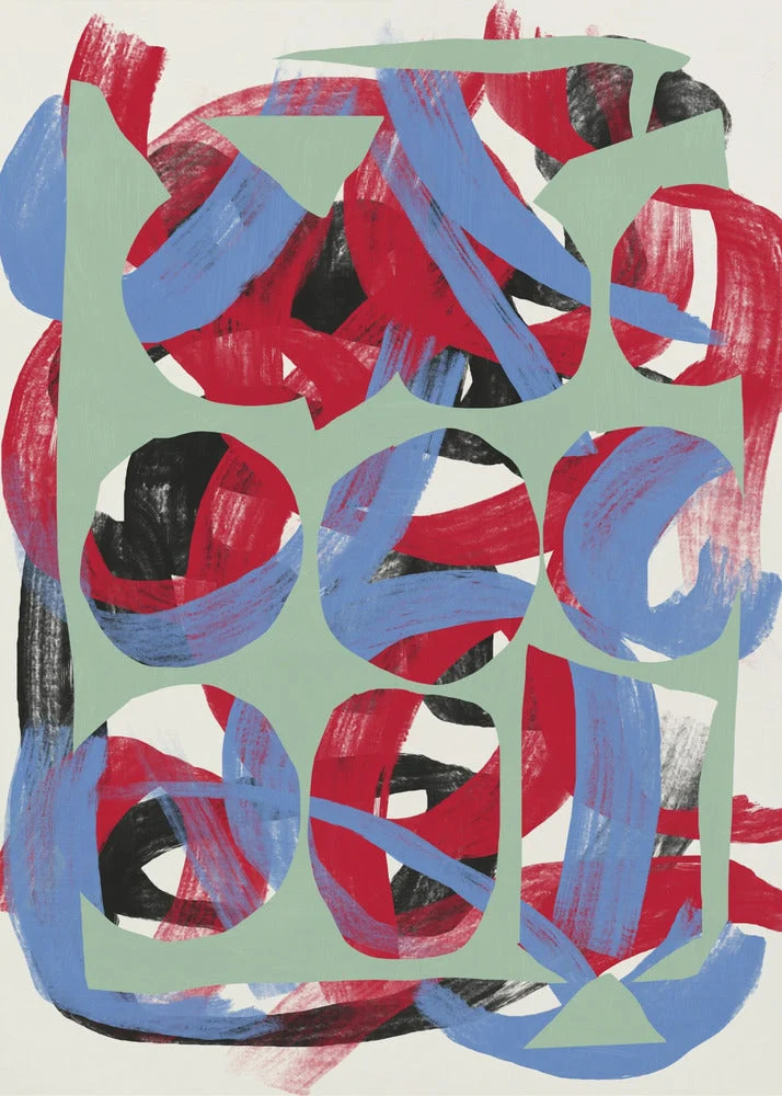Wall art Dry directional strokes abstract 03 - Image 2