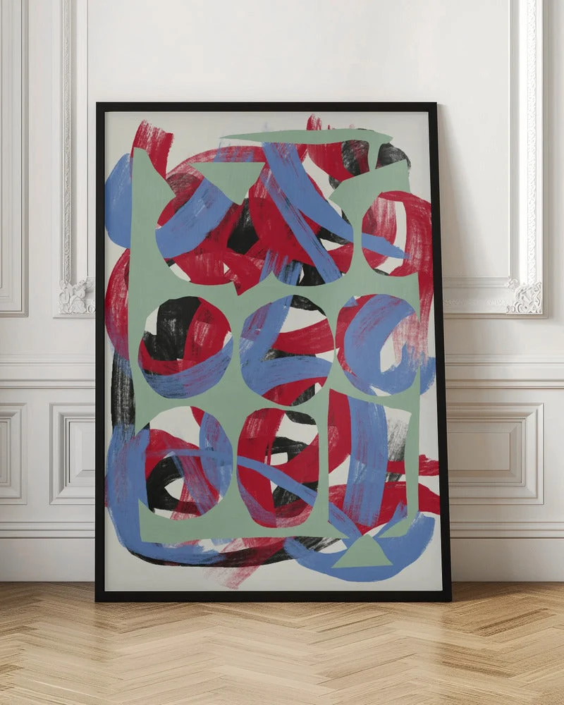 Wall art Dry directional strokes abstract 03 - Image 4