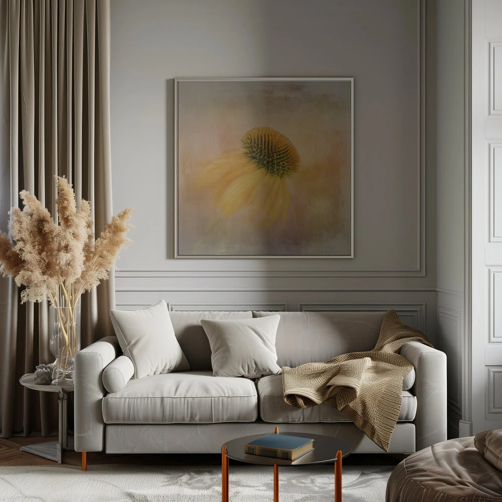 Wall Art Echinacea in Yellow - Image 4