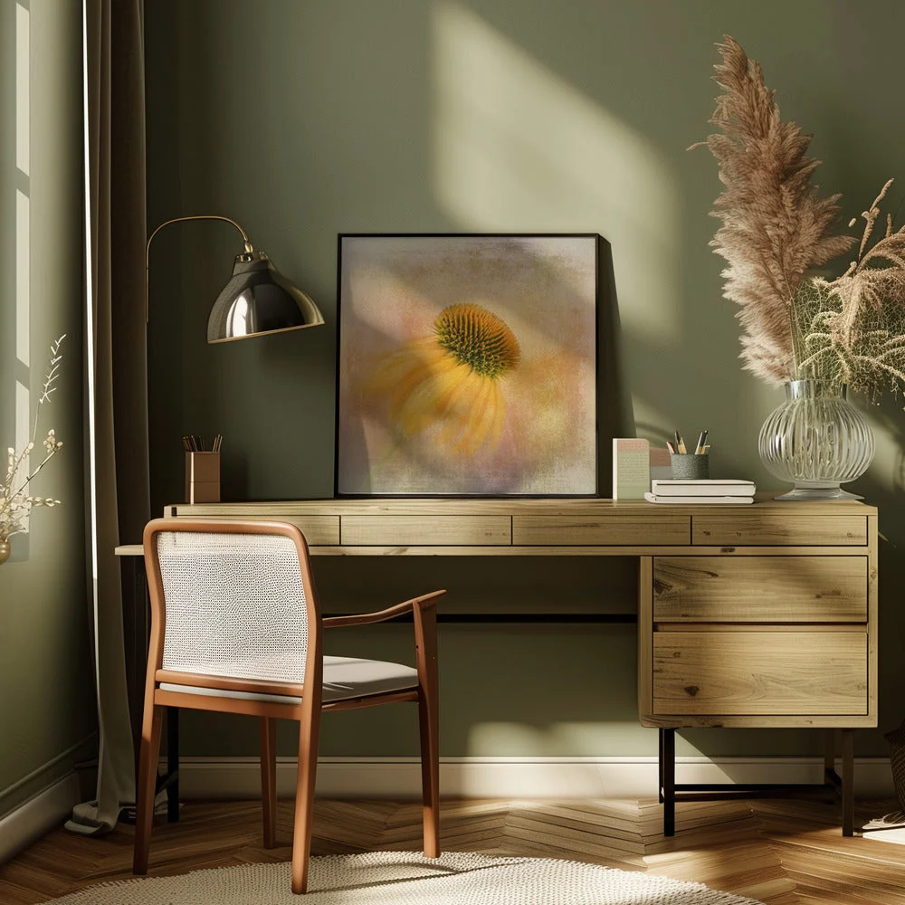 Wall Art Echinacea in Yellow - Image 5
