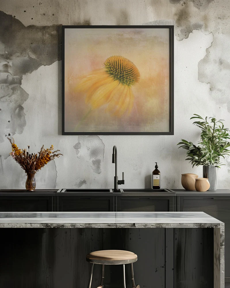 Wall Art Echinacea in Yellow - Image 8