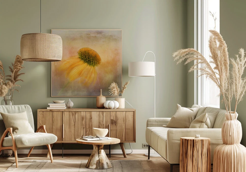 Wall Art Echinacea in Yellow - Image 9