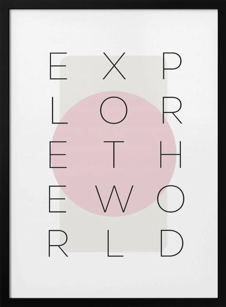 Wall art Explore the world - pink - Image 3