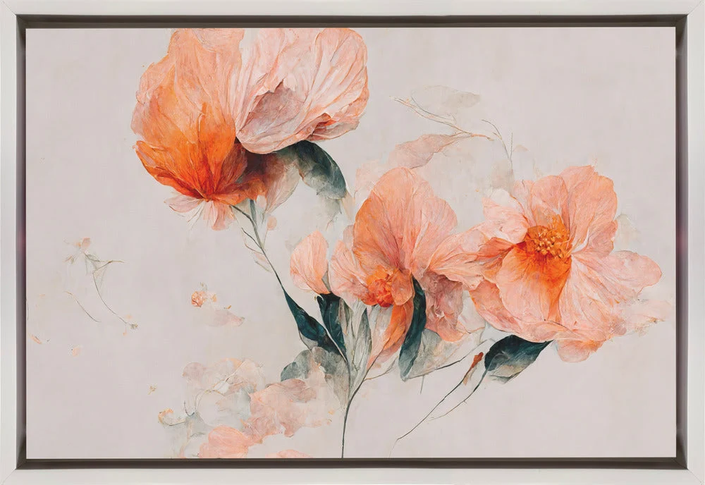 Wall art Filigree Coral Flowers - Image 2