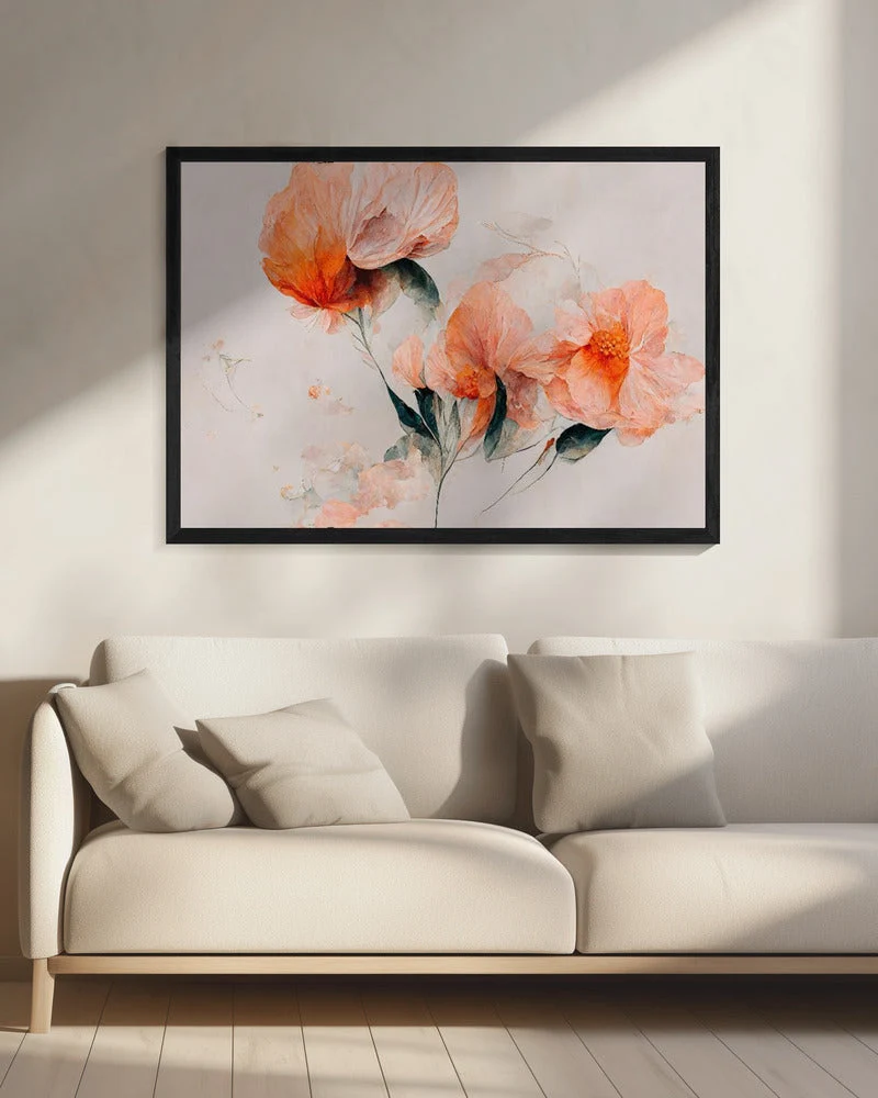 Wall art Filigree Coral Flowers - Image 8