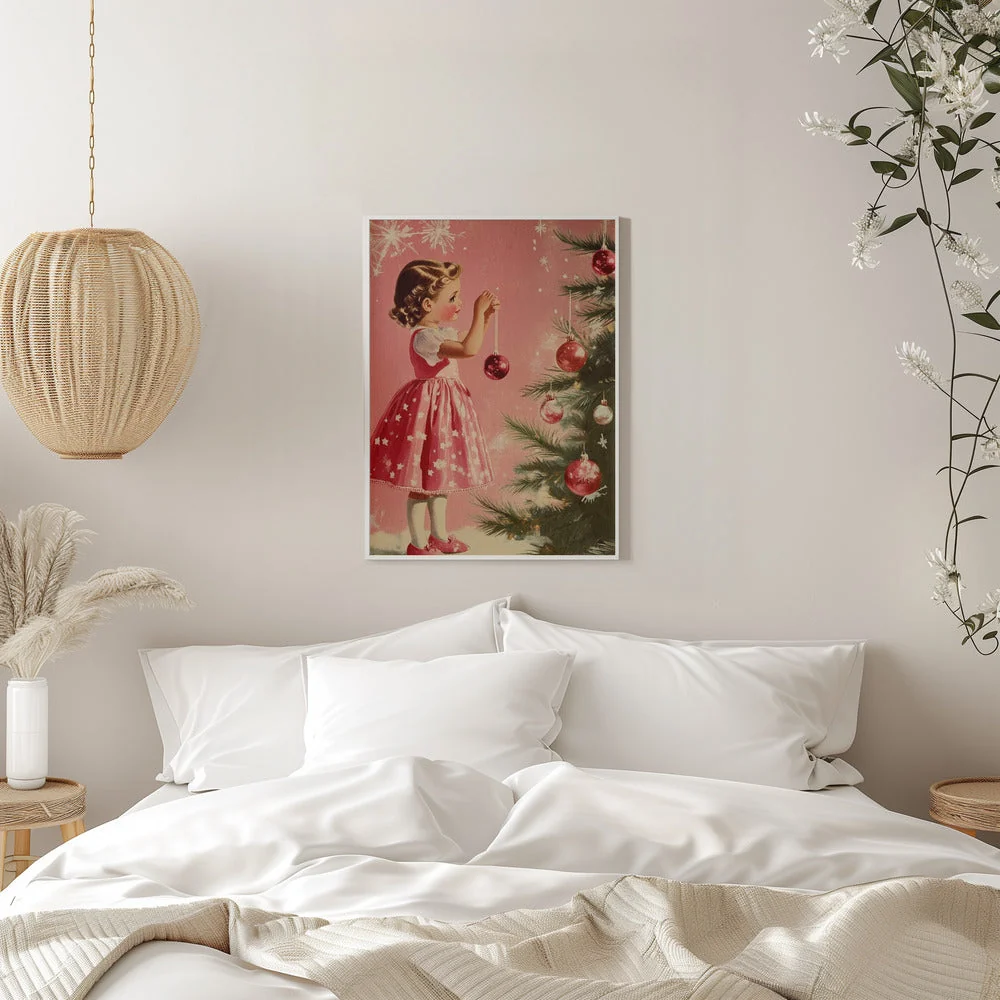 Wall art Girl With Baubles Canvas Print - Image 11