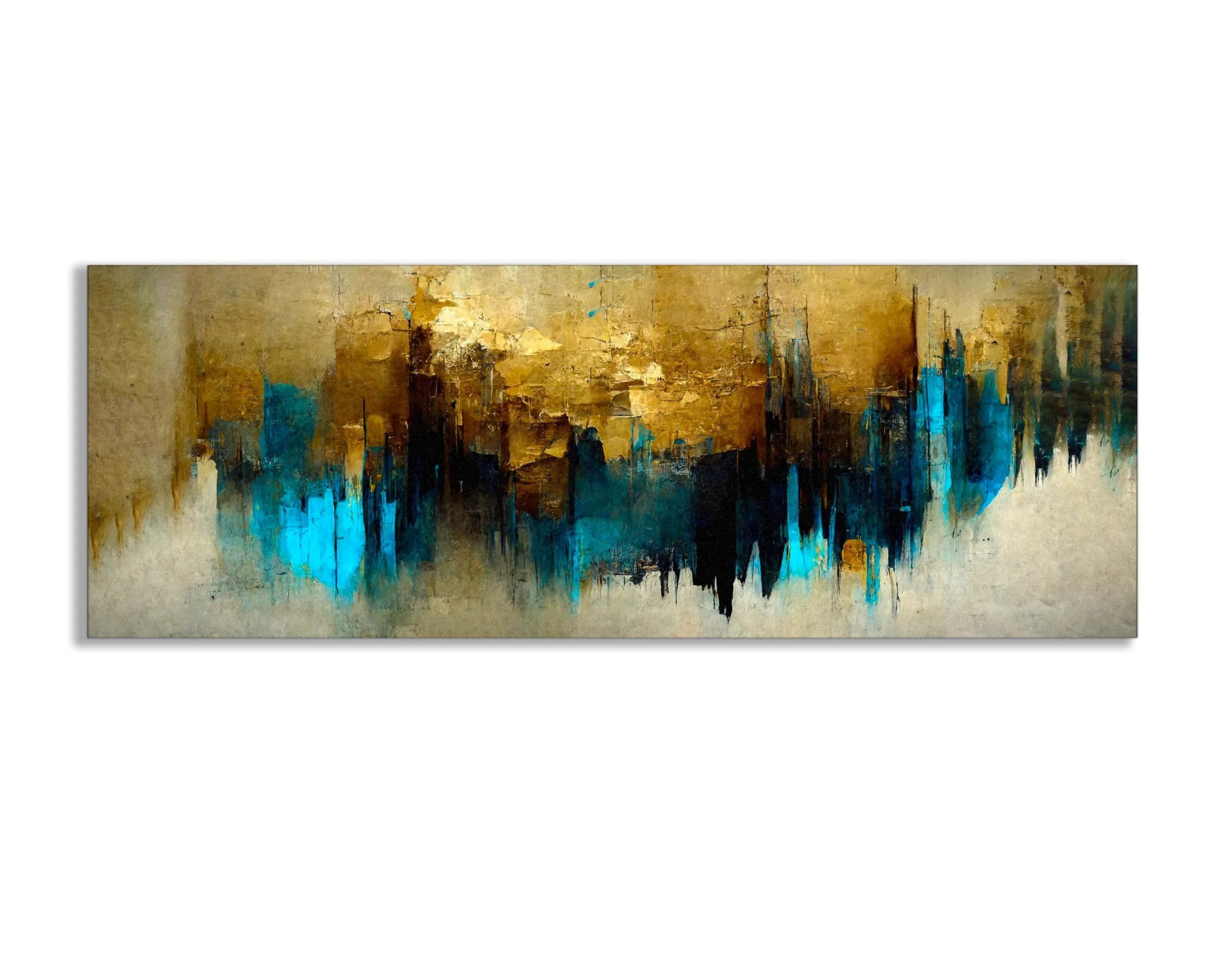 Wall Art Gold and Blue Abstract-Canvas Wall art- Fine Art - Image 6
