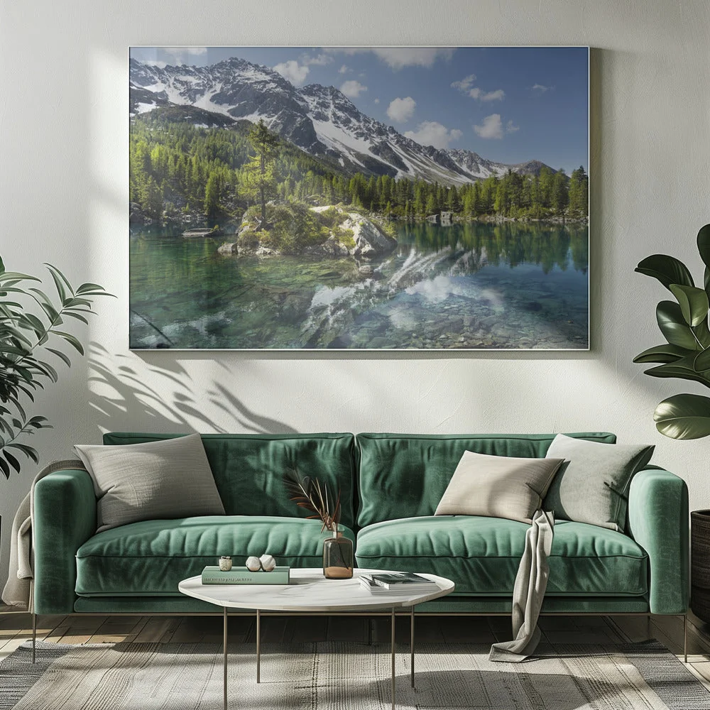 Wall art Green Mountain Lake - Image 9