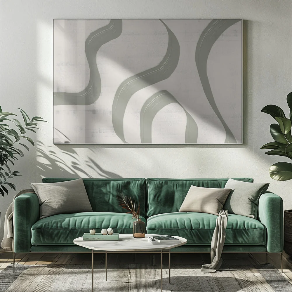 Wall art Green Waves No.2 - Image 7