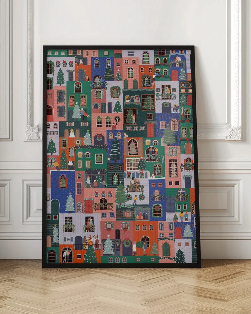 Wall art Holiday Houses Canvas Print - Image 4