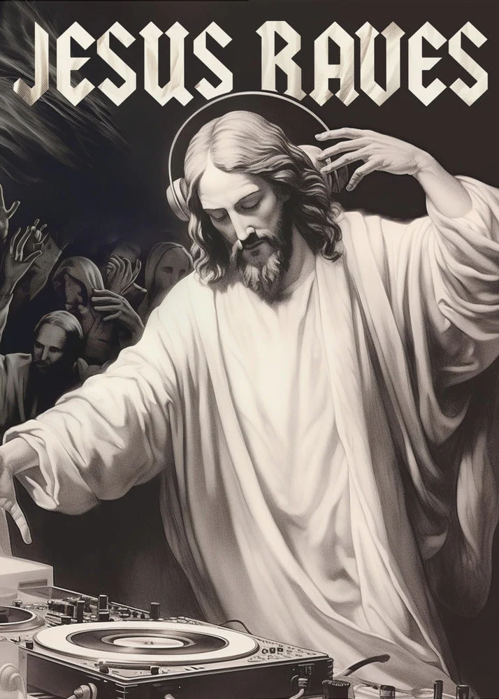 Wall art Jesus Raves - Image 2