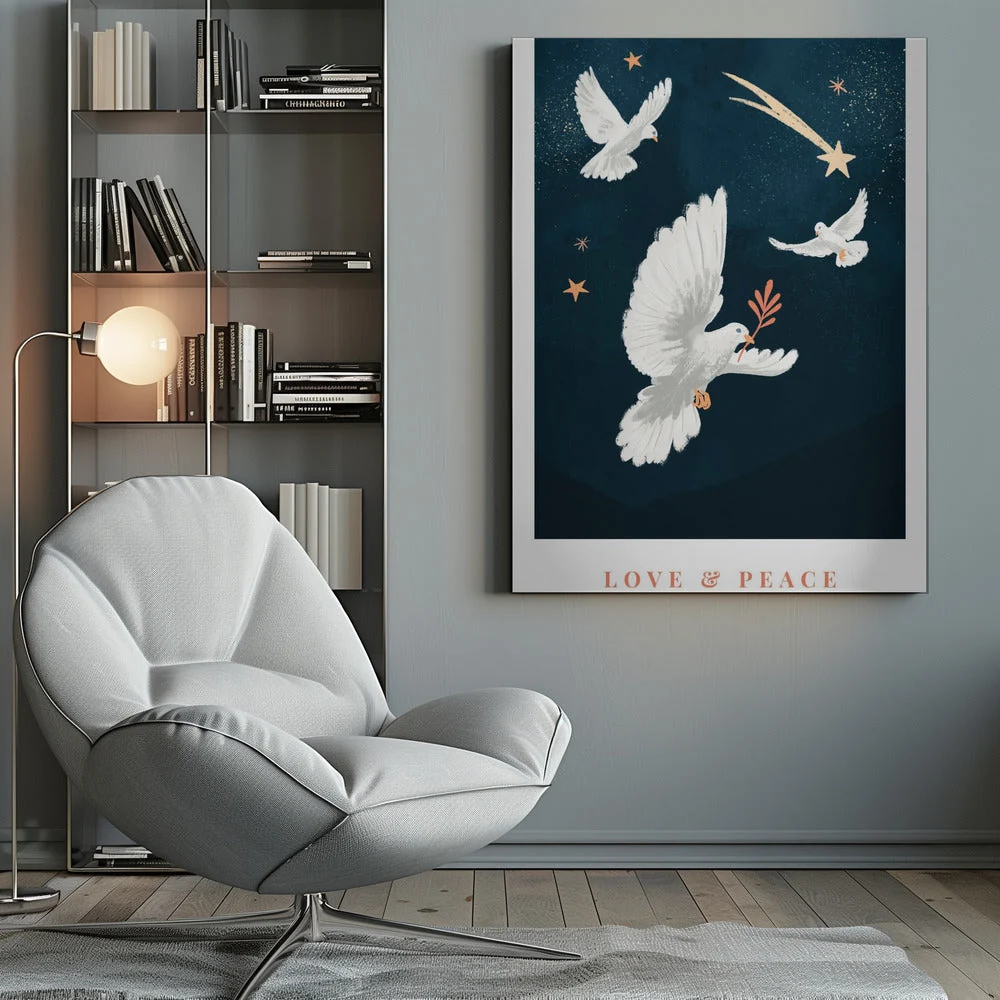 Wall art Love &  Peace Canvas Print - Image 10