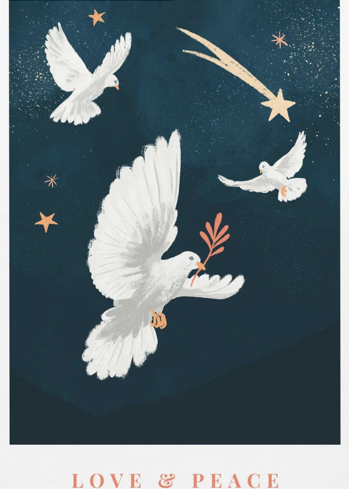 Wall art Love &  Peace Canvas Print - Image 2
