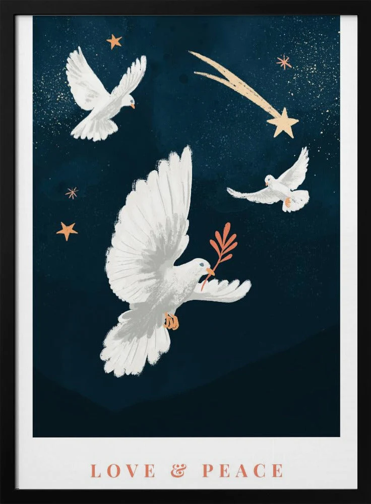 Wall art Love &  Peace Canvas Print - Image 3