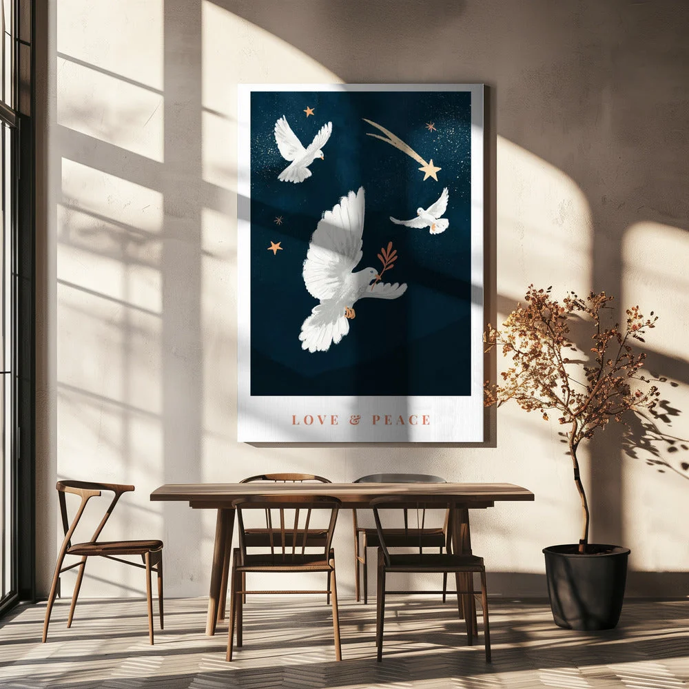 Wall art Love &  Peace Canvas Print - Image 5