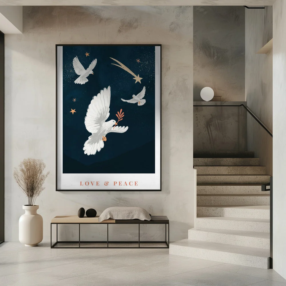 Wall art Love &  Peace Canvas Print - Image 7