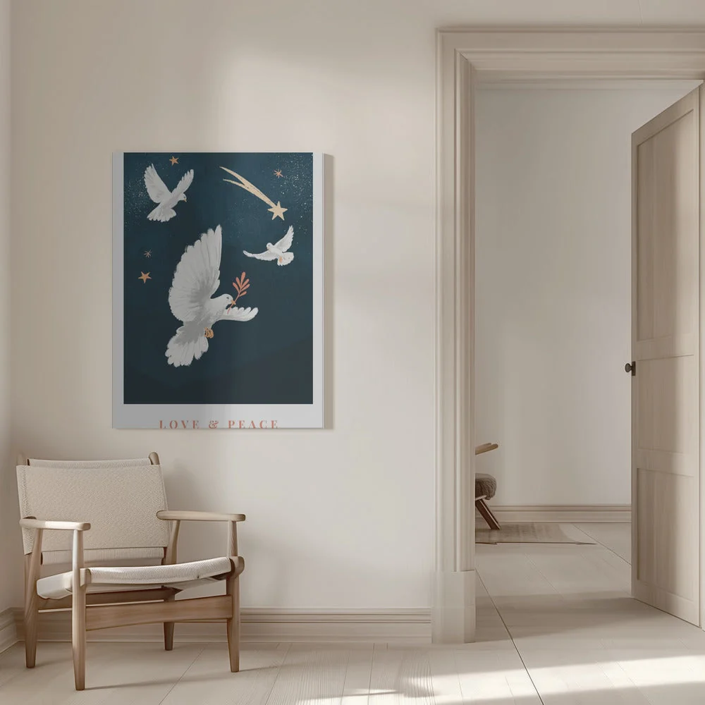 Wall art Love &  Peace Canvas Print - Image 9