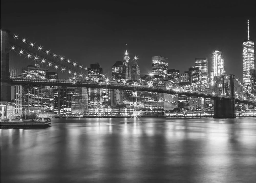 Wall art- MANHATTAN SKYLINE and BROOKLYN BRIDGE Idyllic Nightscape - Image 5