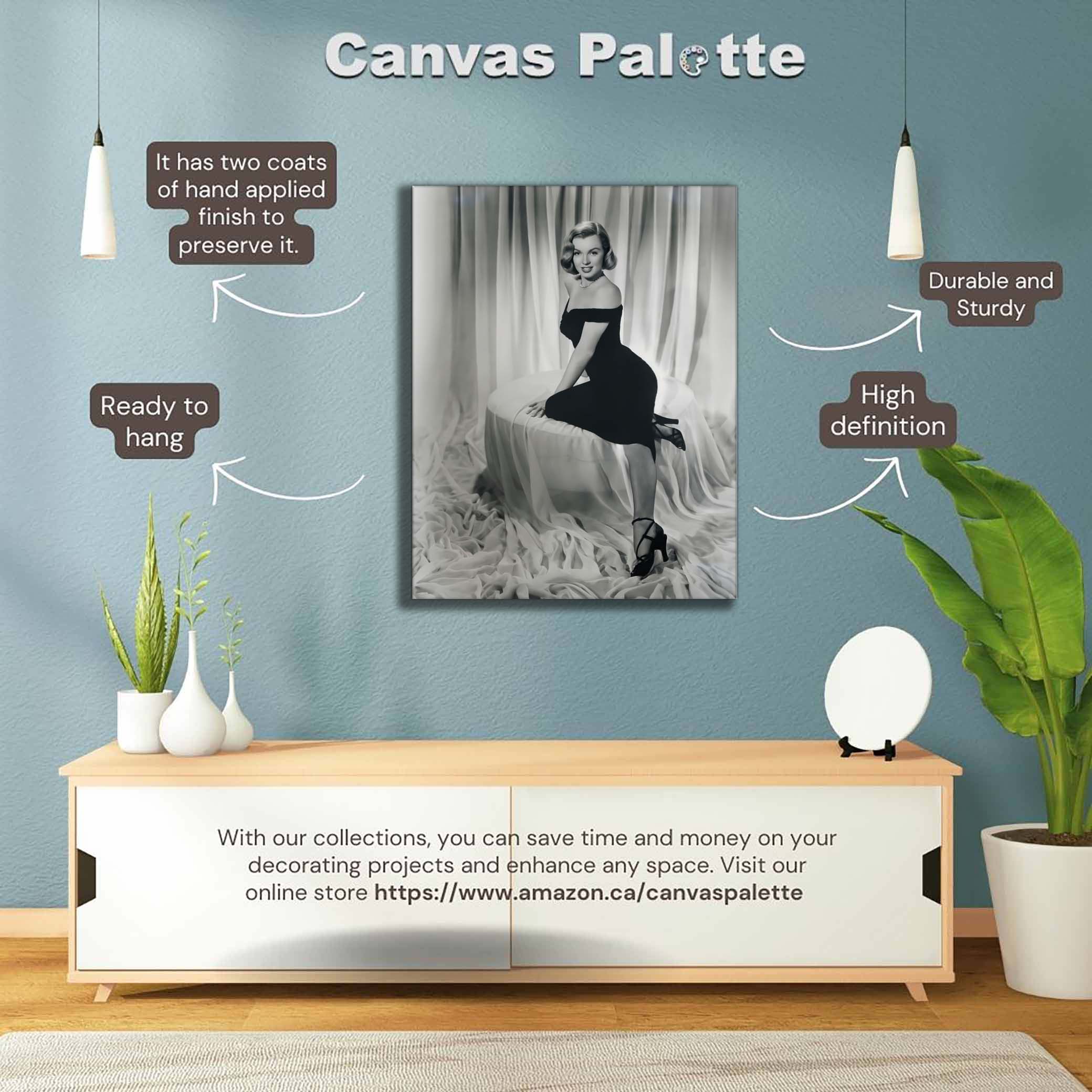 Wall Art-Marilyn in the room- Canvas Print - Image 4